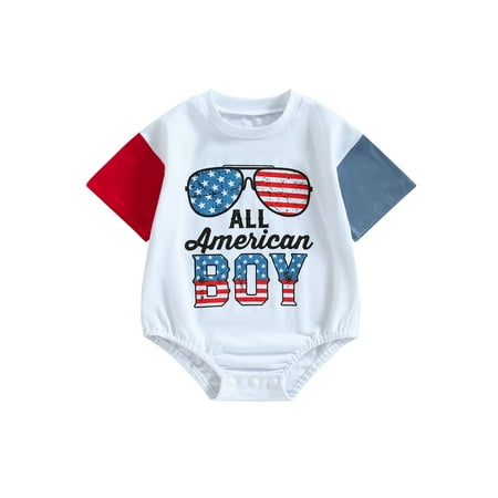 Baby Girls Boys Romper Short Sleeve Crew Neck Cow/Boots Print Summer Bodysuit for Independence Day
Baby Girls Boys Romper Short Sleeve Crew Neck Cow/Boots Print Summer Bodysuit for Independence Day