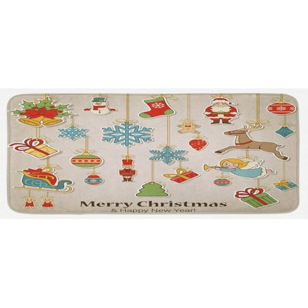 Christmas Kitchen Mat Noel Xmas Winter Holiday Themed Celebratory Objects Retro Graphic Style Plush Decorative Kitchen Mat with Non Slip Backing 47 X 19 Pale Sepia
Christmas Kitchen Mat Noel Xmas Winter Holiday Themed Celebratory Objects Retro Graphic Style Plush Decorative Kitchen Mat with Non Slip Backing 47 X 19 Pale Sepia