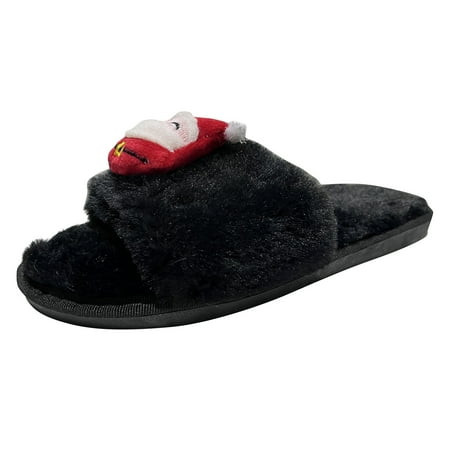 Ladies Fashion Christmas Decoration Plush Comfortable Open Toe Flat Cotton Slippers
Ladies Fashion Christmas Decoration Plush Comfortable Open Toe Flat Cotton Slippers