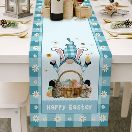 Easter Gnome Table Runner Cotton Linen Table Runners Bunny Gnome Easter Eggs Rabbit Dresser Scarves Happy Easter Table Runner for Spring Easter Day Decorations Holiday Decor 13x70 inch
Easter Gnome Table Runner Cotton Linen Table Runners Bunny Gnome Easter Eggs Rabbit Dresser Scarves Happy Easter Table Runner for Spring Easter Day Decorations Holiday Decor 13x70 inch