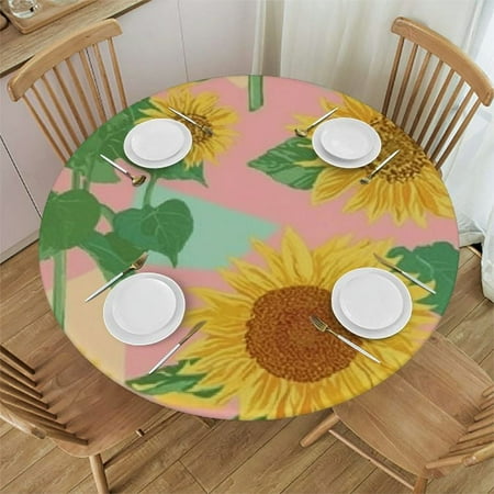 BANET Pink Sunflowers Patchwork Round Table Cloth Polyester Tablecloth Waterproof Tablecloth Dinning Table Cover for Indoor Outdoor Party Picnic 38 -42
BANET Pink Sunflowers Patchwork Round Table Cloth Polyester Tablecloth Waterproof Tablecloth Dinning Table Cover for Indoor Outdoor Party Picnic 38 -42