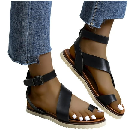 Juebong Women s Gladiator Sandals Toe Ring Slingback Flat Sandals Ankle Buckle Strap Casual Sandals Comfort Walking Shoes
Juebong Women s Gladiator Sandals Toe Ring Slingback Flat Sandals Ankle Buckle Strap Casual Sandals Comfort Walking Shoes
