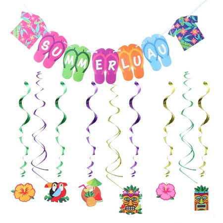 OUNONA Hawaiian Style Hanging Swirl Ceiling Decoration Flop Clothes Streamers Hanging Whirls Swimming Pool Party Supplies Set
OUNONA Hawaiian Style Hanging Swirl Ceiling Decoration Flop Clothes Streamers Hanging Whirls Swimming Pool Party Supplies Set