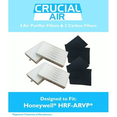 4 Honeywell 'R' Air Purifier Filter & 2 'A' Carbon Filter Kit, Part # HRF-ARVP