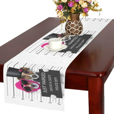 MYPOP Couple of Newlywed Just Married of Dogs Cotton Linen Table Runner 16x72 inches
MYPOP Couple of Newlywed Just Married of Dogs Cotton Linen Table Runner 16x72 inches