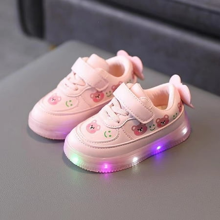 Baby Girls Casual Cute Cartoon Bear LED Sneakers Non-slip Slip-on Hook And Loop Fastener Toddler Shoes
Baby Girls Casual Cute Cartoon Bear LED Sneakers Non-slip Slip-on Hook And Loop Fastener Toddler Shoes