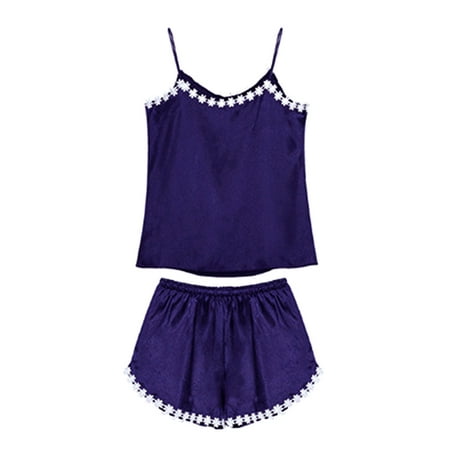 huanledash 2 Pcs/Set Lady Pajamas Set Solid Color Loose Type Imitation Silk Flower Decor Elastic Waist Nighty Suit Sleeping Clothes
huanledash 2 Pcs/Set Lady Pajamas Set Solid Color Loose Type Imitation Silk Flower Decor Elastic Waist Nighty Suit Sleeping Clothes
