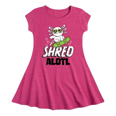 Instant Message - Shred Alotl - Toddler And Youth Girls Fit And Flare Dress