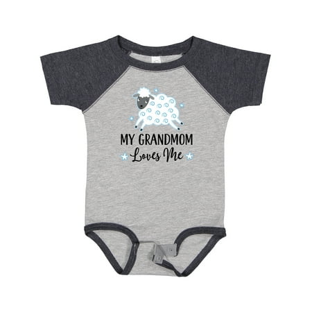 Inktastic My Grandmom Loves Me Lamb Gift Baby Boy or Baby Girl Bodysuit
