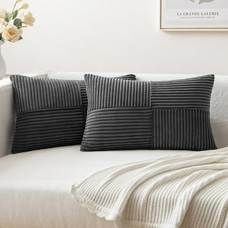 MIULEE Grey Corduroy Pillow Covers Pack of 2 Boho Decorative Spliced Throw Pillow Covers Soft Solid Couch Pillowcases Cross Patchwork Textured Cushion Covers for Living Room Bed Sofa 16x16 inch
MIULEE Grey Corduroy Pillow Covers Pack of 2 Boho Decorative Spliced Throw Pillow Covers Soft Solid Couch Pillowcases Cross Patchwork Textured Cushion Covers for Living Room Bed Sofa 16x16 inch