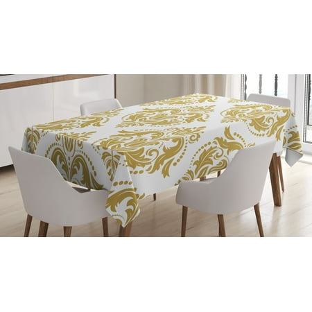 Ambesonne Damask Tablecloth Rectangular Table Cover Victorian Classical Lovers 60 x84 Yellow and White
Ambesonne Damask Tablecloth Rectangular Table Cover Victorian Classical Lovers 60 x84 Yellow and White