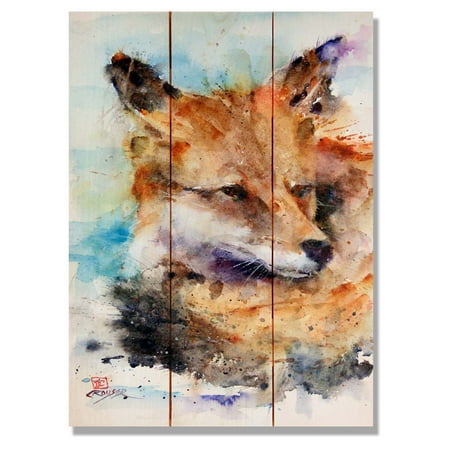 Daydream Fox Indoor/Outdoor Cedar Wall Art