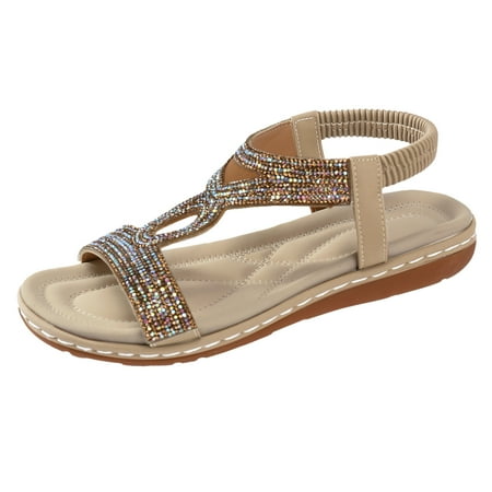 Youmylove Women Sandals Women Wedges Sandals Elastic Ankle Strap Casual Bohemian Beach Shoes Rhinestone Decor Slingback Sandals Zapatos De Mujer Shoes
Youmylove Women Sandals Women Wedges Sandals Elastic Ankle Strap Casual Bohemian Beach Shoes Rhinestone Decor Slingback Sandals Zapatos De Mujer Shoes