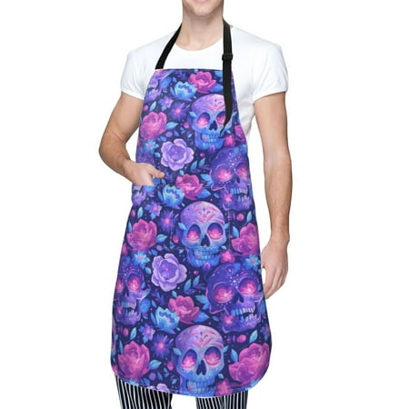 Kdxio blue Skull purple flower1 Apron with Pockets Adjustable Kitchen Aprons for Men Women Waterproof Aprons for Cooking Drawing Crafting Baking Household Cleaning
Kdxio blue Skull purple flower1 Apron with Pockets Adjustable Kitchen Aprons for Men Women Waterproof Aprons for Cooking Drawing Crafting Baking Household Cleaning