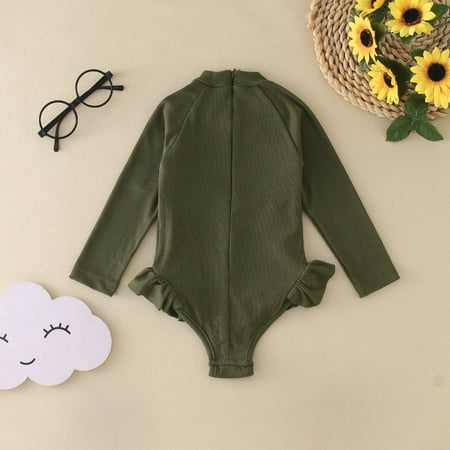 Gubotare Summer Toddler Girls Long Sleeve Solid Color Ruffles 1 Piece Swimwear Beach Onesie Swimsuit Bikini Piece Bathing Suit Green 3-4 Years
Gubotare Summer Toddler Girls Long Sleeve Solid Color Ruffles 1 Piece Swimwear Beach Onesie Swimsuit Bikini Piece Bathing Suit Green 3-4 Years