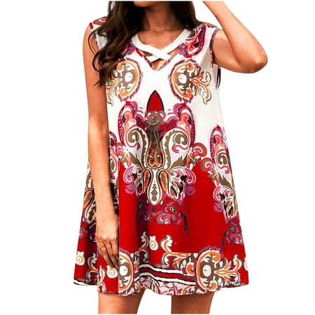 Dresses for Women 2022 Prom Dress Women Leisure O-Neck Sleeveless Summer Print Knee-Length Dress for Beach Summer Savings Sundresses for Women Dresses for Women 2022 Valentines Dress Red 2XL
Dresses for Women 2022 Prom Dress Women Leisure O-Neck Sleeveless Summer Print Knee-Length Dress for Beach Summer Savings Sundresses for Women Dresses for Women 2022 Valentines Dress Red 2XL