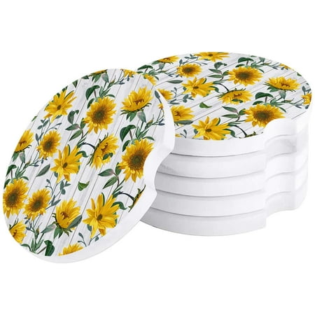 ZHANZZK Sunflower Summer Plant on Rustic Wooden Plank Set of 4 Car Coaster for Drinks Absorbent Ceramic Stone Coasters Cup Mat with Cork Base for Home Kitchen Room Coffee Table Bar Decor
ZHANZZK Sunflower Summer Plant on Rustic Wooden Plank Set of 4 Car Coaster for Drinks Absorbent Ceramic Stone Coasters Cup Mat with Cork Base for Home Kitchen Room Coffee Table Bar Decor
