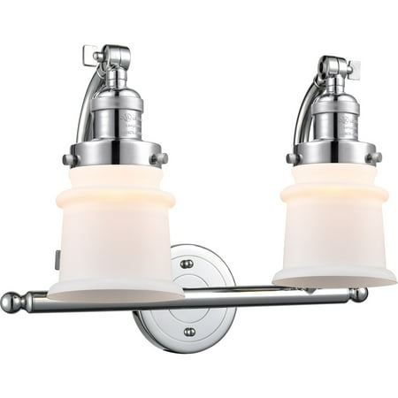 Polished Chrome Tone Bathroom Vanity 18 Wide Matte White Glass Steel/Cast Brass Medium Base 2 Light Fixture
Polished Chrome Tone Bathroom Vanity 18 Wide Matte White Glass Steel/Cast Brass Medium Base 2 Light Fixture