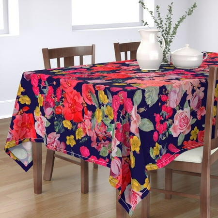 Cotton Sateen Tablecloth 70 Square - Antique Floral Extra Large Print Navy Vintage Dark Pink Print Custom Table Linens by Spoonflower
Cotton Sateen Tablecloth 70 Square - Antique Floral Extra Large Print Navy Vintage Dark Pink Print Custom Table Linens by Spoonflower