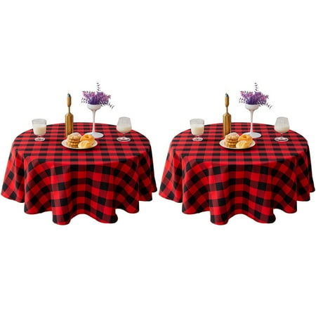 2pcs 55 Inch Plaid Round Tablecloth Checkered Round Table Cover for Wedding Kitchen Dinning Room Red and Black
2pcs 55 Inch Plaid Round Tablecloth Checkered Round Table Cover for Wedding Kitchen Dinning Room Red and Black