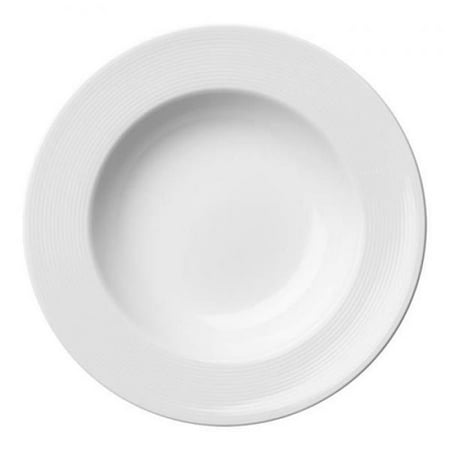 Oneida L6600000740 8.875 in. Round Medium Embossed Rim Soup White
