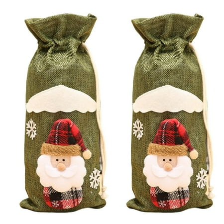 Washranp 2Pcs Christmas Champagne Wine Bottle Cover Santa Claus Snowman Xmas Wine Gift Bags for Dinner Table Bar Decor
Washranp 2Pcs Christmas Champagne Wine Bottle Cover Santa Claus Snowman Xmas Wine Gift Bags for Dinner Table Bar Decor