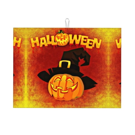 Dish Drying Mats for Kitchen Counter - Halloween Pumpkin Autumn Hat 18x24in Dish Drying Pad Coffee Mat with Hanging Loop Super Absorbent Kitchen Counter Mat Coffee Bar Accessories
Dish Drying Mats for Kitchen Counter - Halloween Pumpkin Autumn Hat 18x24in Dish Drying Pad Coffee Mat with Hanging Loop Super Absorbent Kitchen Counter Mat Coffee Bar Accessories