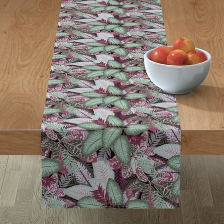 Cotton Sateen Table Runner 72 - Jungle Large Pink Green Leaves Purple Foliage Print Custom Table Linens by Spoonflower
Cotton Sateen Table Runner 72 - Jungle Large Pink Green Leaves Purple Foliage Print Custom Table Linens by Spoonflower