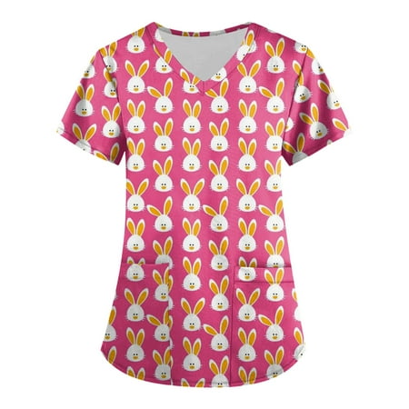 CHMORA Scrub Tops Women Print Print Nurse Uniforms for Women Short Sleeve V-Neck Shirts Tee Tops with Pockets
CHMORA Scrub Tops Women Print Print Nurse Uniforms for Women Short Sleeve V-Neck Shirts Tee Tops with Pockets