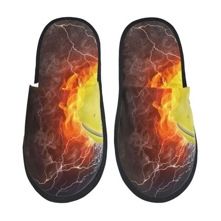 Qekee Tennis Ball On Fire And Water Print Furry Slippers for Women and Men House Slipper Funny Bedroom Slippers Indoor -Medium
Qekee Tennis Ball On Fire And Water Print Furry Slippers for Women and Men House Slipper Funny Bedroom Slippers Indoor -Medium