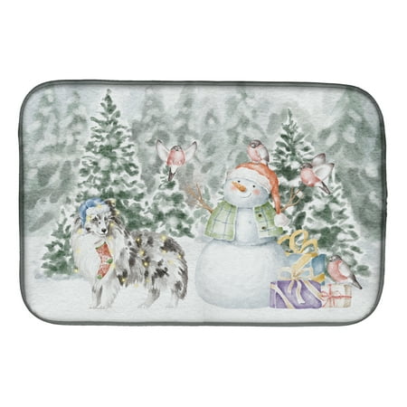 Sheltie/Shetland Sheepdog Blue Merle Standing with Christmas Presents Dish Drying Mat 14 in x 21 in
Sheltie/Shetland Sheepdog Blue Merle Standing with Christmas Presents Dish Drying Mat 14 in x 21 in