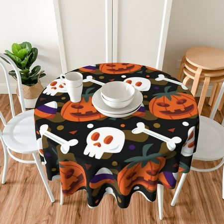 60-Inch Round Halloween Tablecloth - Polyester Ghosts & Coffins Design Wrinkle-Resistant Easy Care
60-Inch Round Halloween Tablecloth - Polyester Ghosts & Coffins Design Wrinkle-Resistant Easy Care