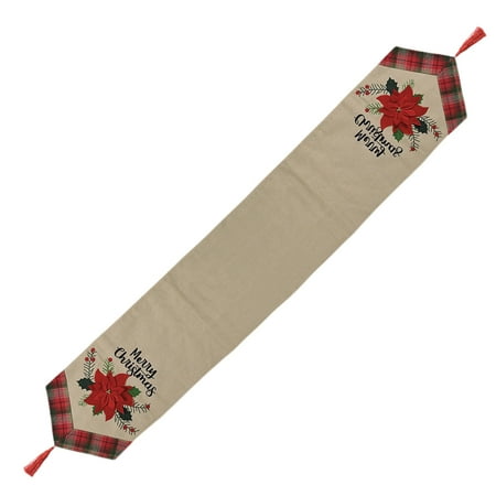 Christmas Big Red Flower Linen Table Runners (33cm183cm) for Wedding Banquet Party Decoration
Christmas Big Red Flower Linen Table Runners (33cm183cm) for Wedding Banquet Party Decoration