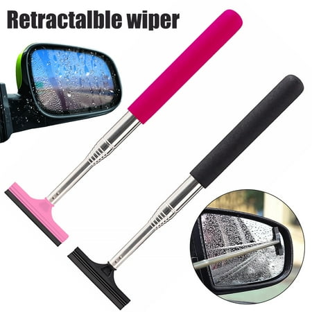 

Atopoler Rear View Mirror Retractable Wiper Flexible Automotive Portable Wash Brush for Car Glass Cleaning