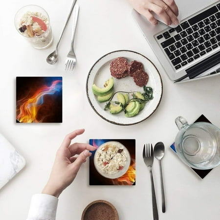 KXMDXA Flame Set of 8 Coaster for Drinks Absorbent Ceramic Stone Coasters Cup Mat with Cork Base for Home Kitchen Room Coffee Table Bar Decor
KXMDXA Flame Set of 8 Coaster for Drinks Absorbent Ceramic Stone Coasters Cup Mat with Cork Base for Home Kitchen Room Coffee Table Bar Decor
