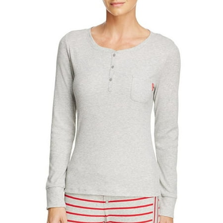 Calvin Klein Womens Solid Long Sleeve Pajama Top