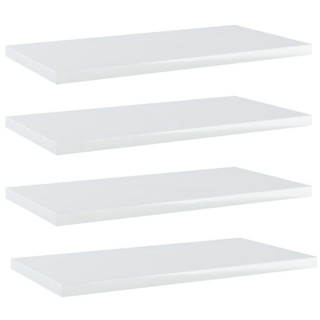 WONISOLI Bookshelf Boards 4 pcs High Gloss White 15.7 x7.9 x0.6 Chipboard