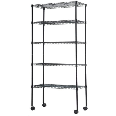 BestMassage Adjustable 30 W x 14 D x 60 H 5-Shelf Metal Freestanding Shelves Black
BestMassage Adjustable 30 W x 14 D x 60 H 5-Shelf Metal Freestanding Shelves Black