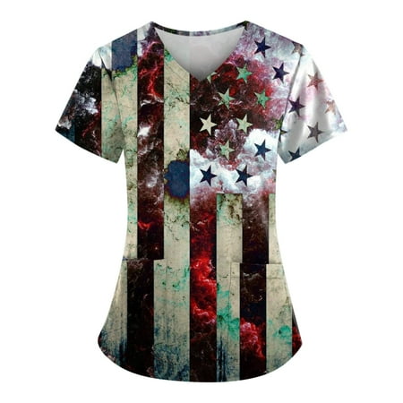 TKing Fashion Women Plus Size Scrubs Top V-Neck Short Sleeve Printed Pockets Work Blouse for Women Gray 2XL
TKing Fashion Women Plus Size Scrubs Top V-Neck Short Sleeve Printed Pockets Work Blouse for Women Gray 2XL