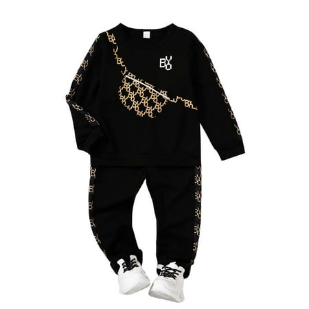 4T Baby Boys Clothes 4T Boys 2PCS Fall Winter Outfits Set Bag Print Toddler Boys Long Sleeve Round Neck Top Pants Set Black
4T Baby Boys Clothes 4T Boys 2PCS Fall Winter Outfits Set Bag Print Toddler Boys Long Sleeve Round Neck Top Pants Set Black