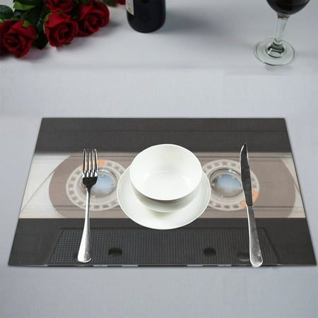 MKHERT Funny Retro Cassette Tape Placemats Table Mats for Dining Room Kitchen Table Decoration 12x18 inch Set of 4
MKHERT Funny Retro Cassette Tape Placemats Table Mats for Dining Room Kitchen Table Decoration 12x18 inch Set of 4