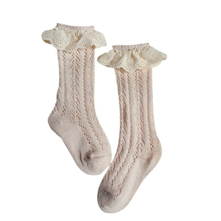 Nokpsedcb Toddler Kids Girl Stockings with Lace Flower Decoration Knee High Tight Mesh Ruffle Clothing Accessory Beige 1-2 Years
Nokpsedcb Toddler Kids Girl Stockings with Lace Flower Decoration Knee High Tight Mesh Ruffle Clothing Accessory Beige 1-2 Years
