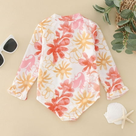Gubotare Summer Toddler Girls Long Sleeve Floral Prints 1 Piece Swimwear Beach Onesie Swimsuit Two Piece Little Girl Swimsuit Orange 2-3 Years
Gubotare Summer Toddler Girls Long Sleeve Floral Prints 1 Piece Swimwear Beach Onesie Swimsuit Two Piece Little Girl Swimsuit Orange 2-3 Years