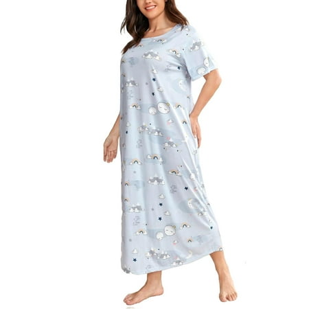 Cute All Over Print Round Neck Sleepshirts Short Sleeve Light Grey Plus Size Nightgowns & Sleepshirts (Women s)
Cute All Over Print Round Neck Sleepshirts Short Sleeve Light Grey Plus Size Nightgowns & Sleepshirts (Women s)