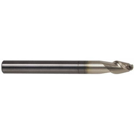 Accupro 3/16 Diam 5/16 LOC 2 Flute Solid Carbide Ball End Mill ZrN Finish Single End 2 OAL 3/16 Shank Diam Spiral Flute
Accupro 3/16 Diam 5/16 LOC 2 Flute Solid Carbide Ball End Mill ZrN Finish Single End 2 OAL 3/16 Shank Diam Spiral Flute