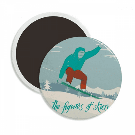 Winter Sport Ski Board Skiing Illustration Round Ceracs Fridge Magnet Keepsake Decoration
Winter Sport Ski Board Skiing Illustration Round Ceracs Fridge Magnet Keepsake Decoration