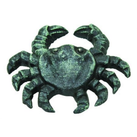Coastal Crab Shaped Cast Iron Figurine Verde Green Finish