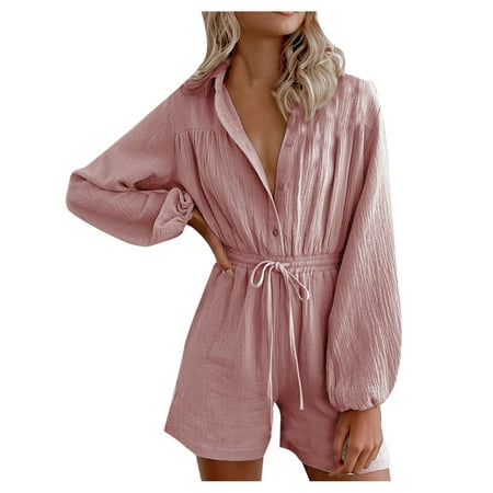 Jumpsuits Bodysuit For Women Fashion Button Shorts Body Suits Women Clothing V-Neck Drawstring Casual Romper Jumpsuits For Women Body Suits Women Clothing Underwear Pajamas Lingerie For Women
Jumpsuits Bodysuit For Women Fashion Button Shorts Body Suits Women Clothing V-Neck Drawstring Casual Romper Jumpsuits For Women Body Suits Women Clothing Underwear Pajamas Lingerie For Women