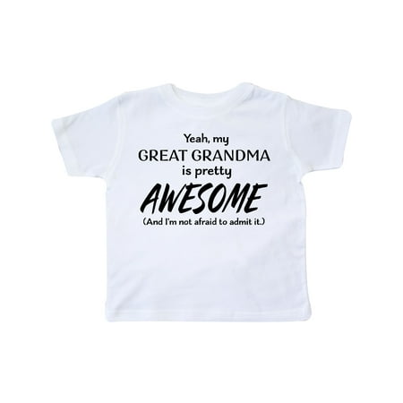 Inktastic Yeah My Great Grandma Is Pretty Awesome Gift Toddler Boy or Toddler Girl T-Shirt
Inktastic Yeah My Great Grandma Is Pretty Awesome Gift Toddler Boy or Toddler Girl T-Shirt