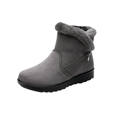 Tenmix Womens Ankle Boot Plush Lining Snow Boots Zipper Winter Shoes Slip On Warm Casual Shoe Walking Comfortable Lightweight Gray 8.5
Tenmix Womens Ankle Boot Plush Lining Snow Boots Zipper Winter Shoes Slip On Warm Casual Shoe Walking Comfortable Lightweight Gray 8.5